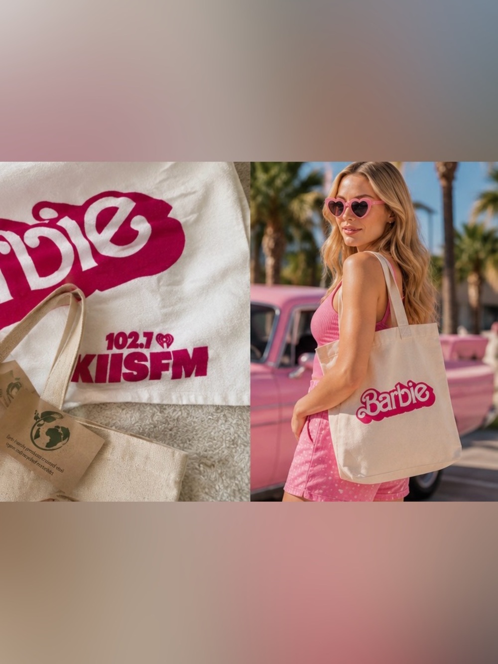 RARE Barbie x KIIS Beach Tote Bundle - Barbie Towel, Sunscreen, & SPF balm